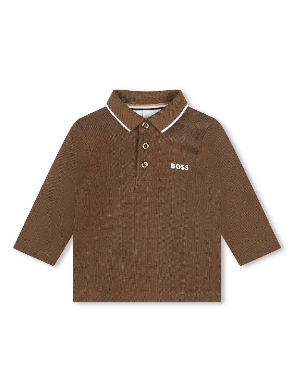 BOSS Kidswear Poloshirt mit Logo-Print - Braun von BOSS Kidswear