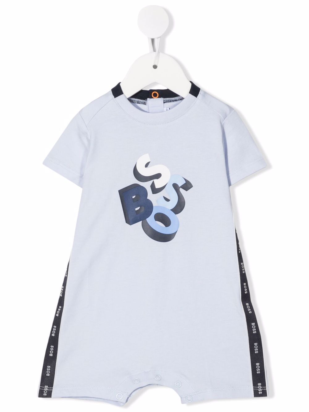 BOSS Kidswear Kurzer Strampler mit Logo-Print - Blau von BOSS Kidswear