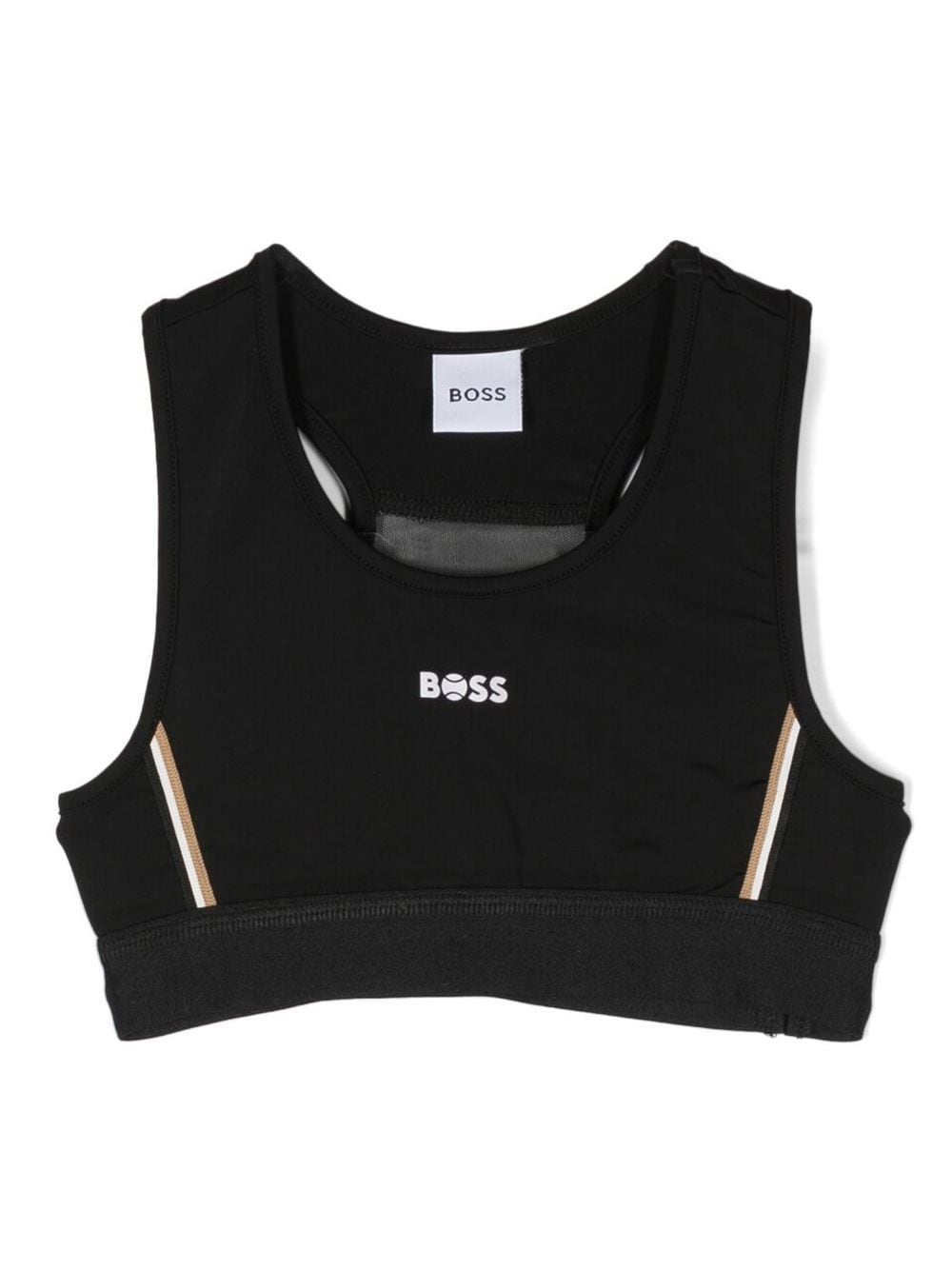 BOSS Kidswear Cropped-Top mit Logo-Print - Schwarz von BOSS Kidswear