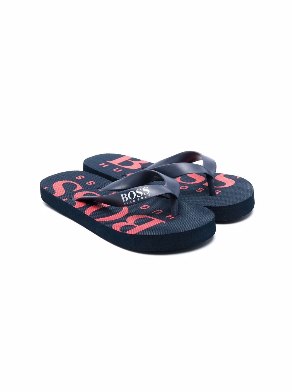 BOSS Kidswear Flip-Flops mit Logo-Print - Blau von BOSS Kidswear