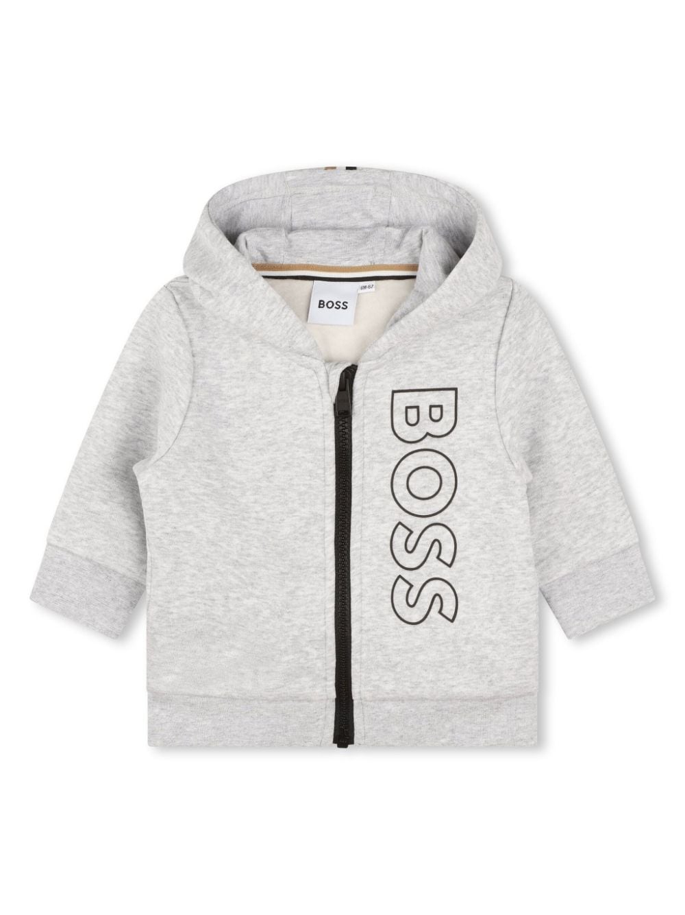 BOSS Kidswear Kapuzenjacke mit Logo-Print - Grau von BOSS Kidswear