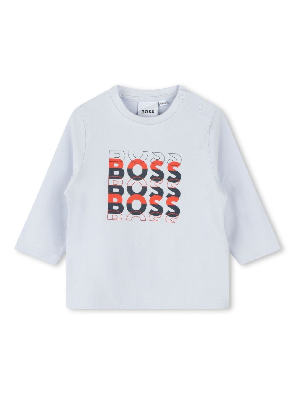 BOSS Kidswear Langarmshirt mit Logo-Print - Blau von BOSS Kidswear