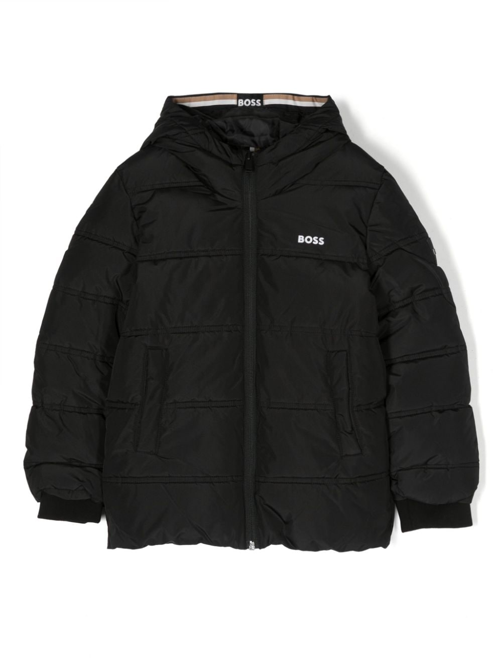 BOSS Kidswear Gefütterte Kapuzenjacke - Schwarz von BOSS Kidswear