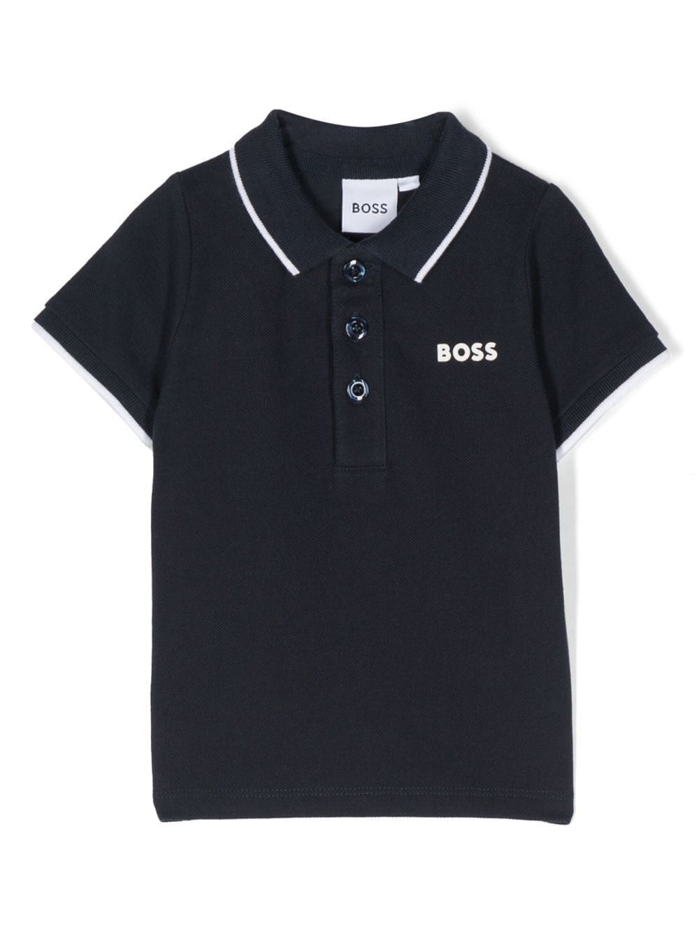 BOSS Kidswear Poloshirt mit Logo-Print - Blau von BOSS Kidswear