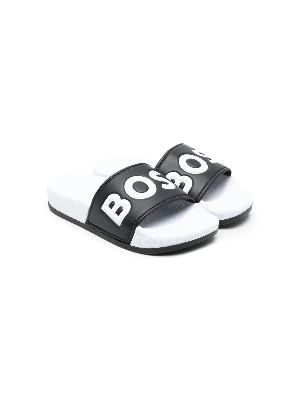 BOSS Kidswear Pantoletten mit Logo-Print - Schwarz von BOSS Kidswear