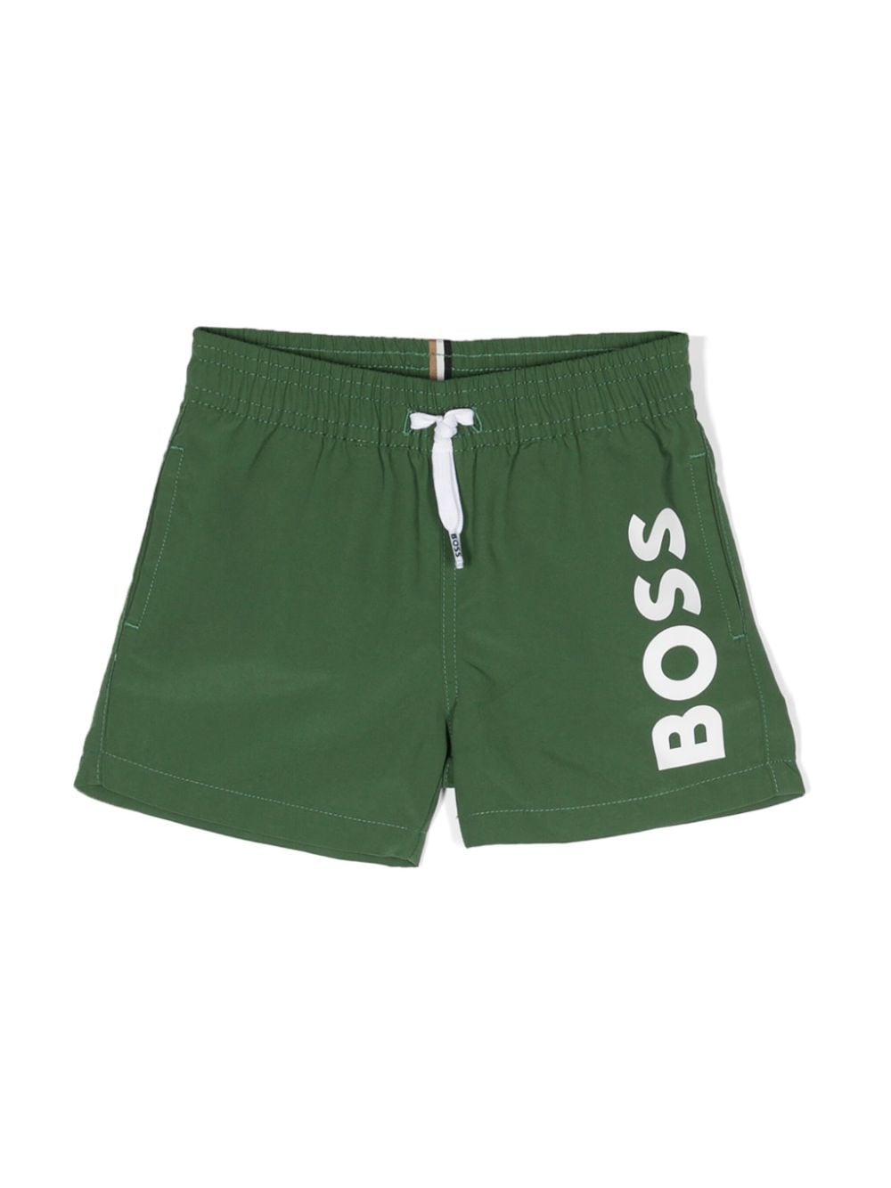 BOSS Kidswear Badeshorts mit Logo-Print - Grün von BOSS Kidswear