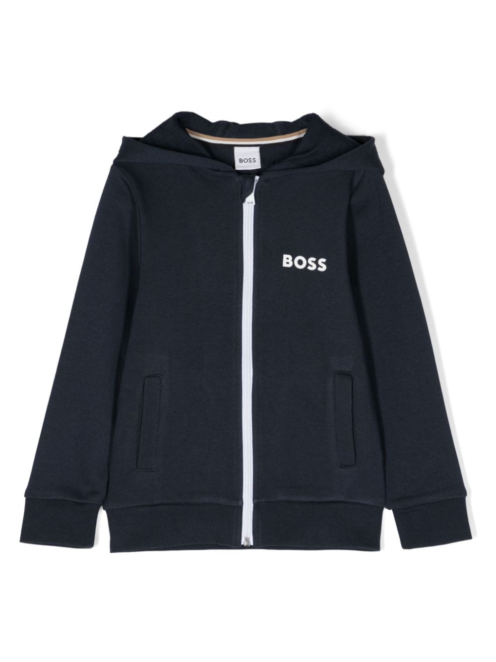 BOSS Kidswear Kapuzenjacke mit Logo-Print - Blau von BOSS Kidswear