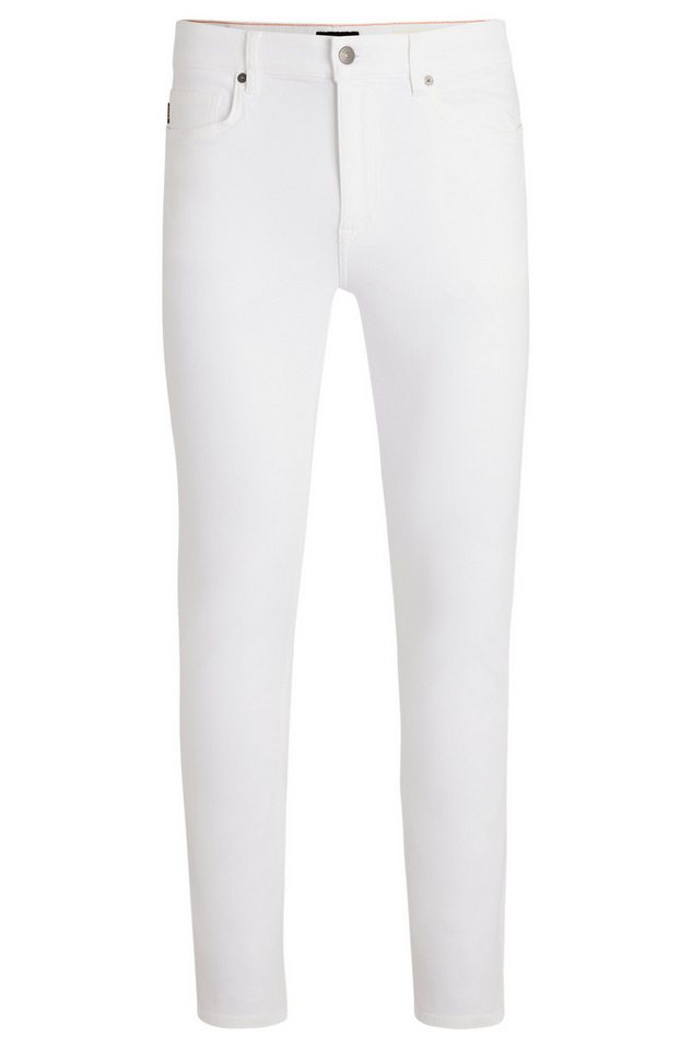 BOSS ORANGE 5-Pocket-Jeans Delaware in weißer Optik mit Lederbadge von BOSS ORANGE