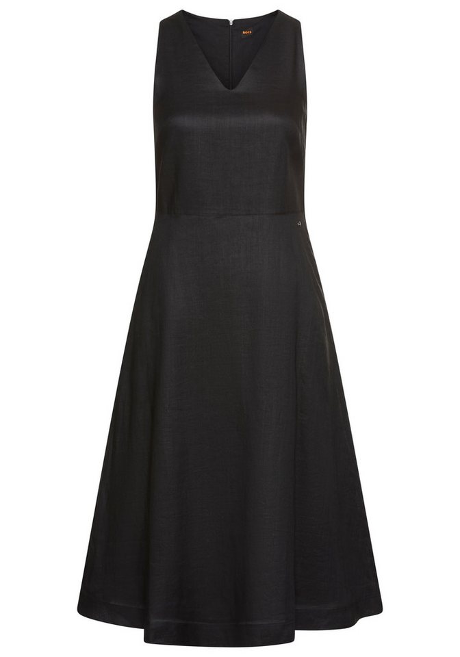 BOSS ORANGE A-Linien-Kleid Dasico Premium Damenmode in Ramie-Qualität von BOSS ORANGE