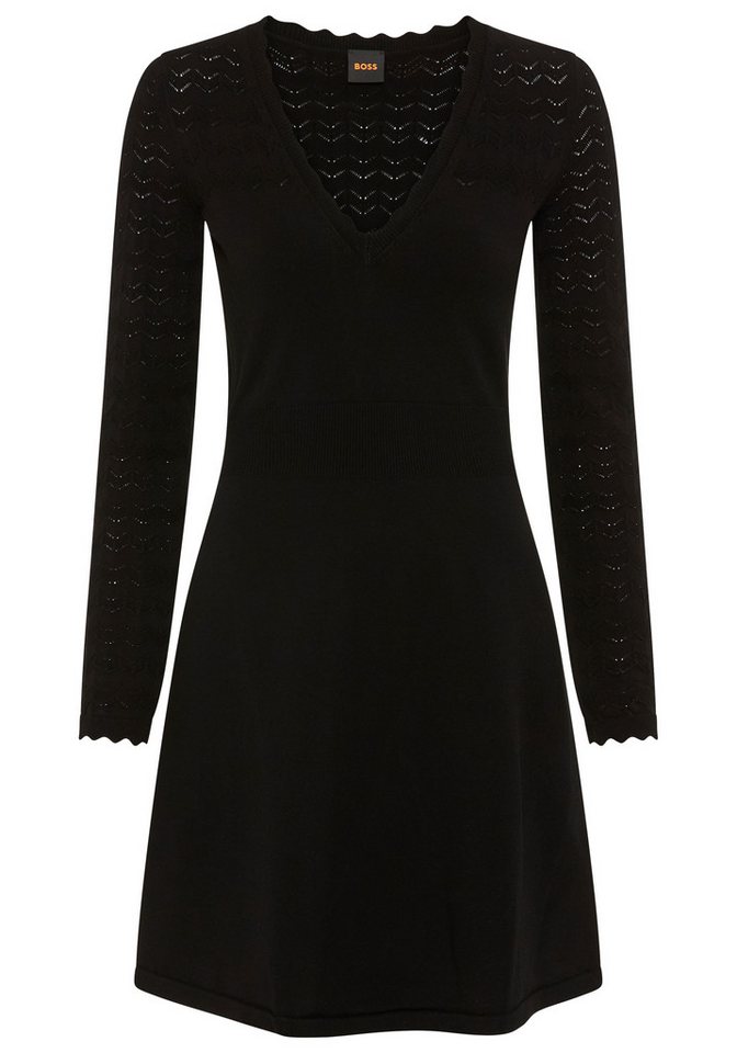 BOSS ORANGE A-Linien-Kleid Figoli Premium Damenmode mit V-Ausschnitt von BOSS ORANGE