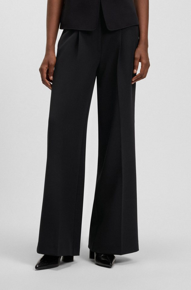 BOSS ORANGE Anzughose Tiwi Premium Damenmode Wide Leg mit Bügelfalte von BOSS ORANGE