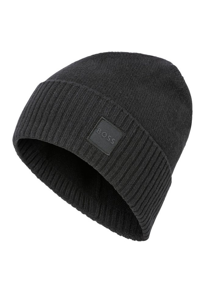 BOSS ORANGE Beanie Akaio_R_Hat Ton in Ton Logo-Badge von BOSS ORANGE