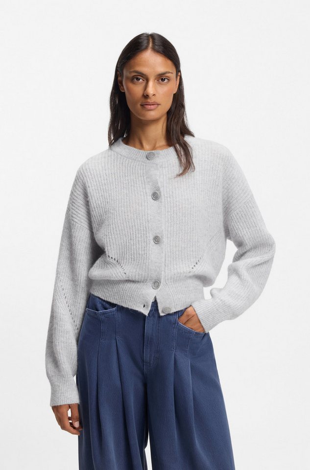 BOSS ORANGE Cardigan Fernard Premium Damenmode im Wollmix, Rundhals von BOSS ORANGE