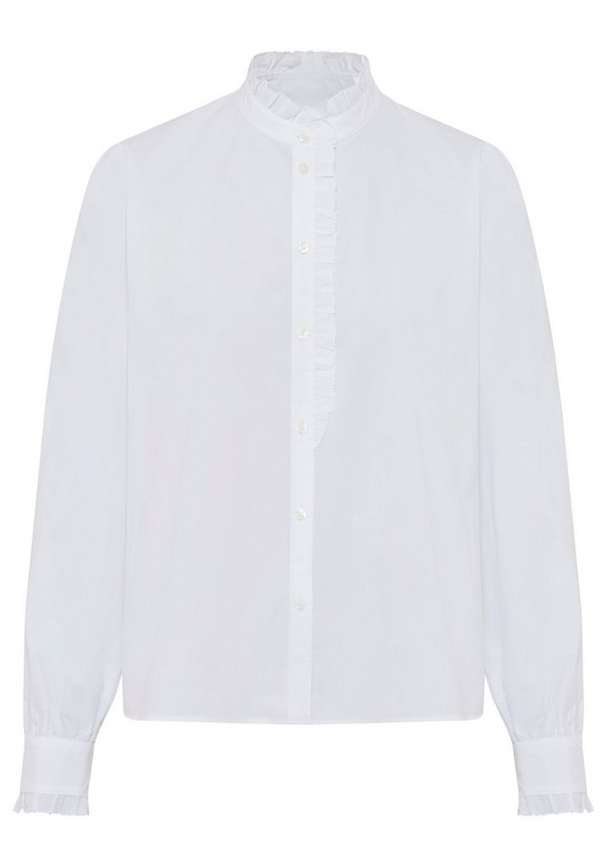 BOSS ORANGE Hemdbluse Banny Premium Damenmode mit Rüschen-Details, Stehkragen von BOSS ORANGE