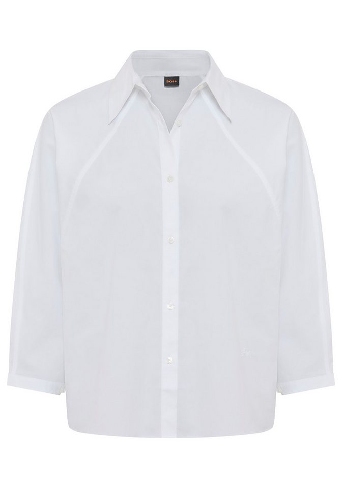 BOSS ORANGE Hemdbluse Belenta Premium Damenmode aus Baumwoll-Popeline, mit Kimonoärmeln von BOSS ORANGE