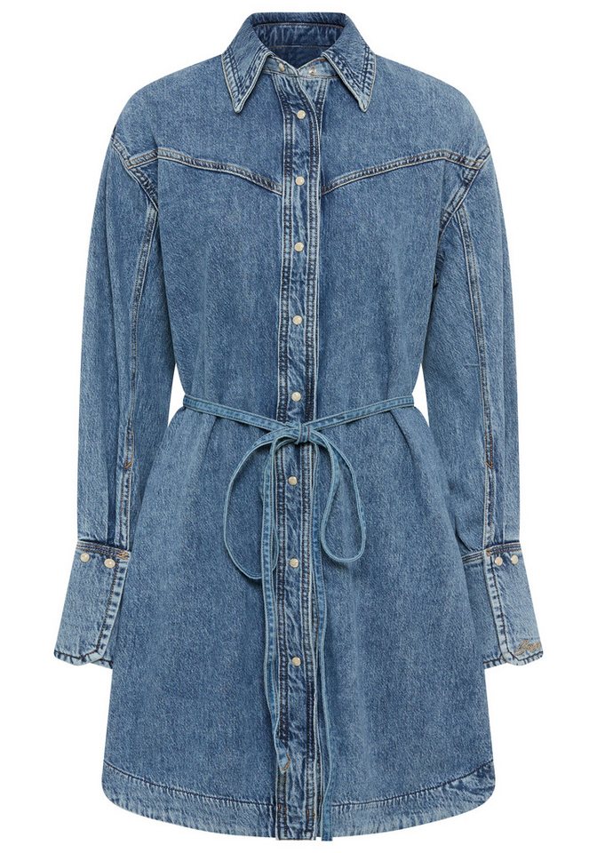 BOSS ORANGE Hemdblusenkleid Shirtdress Premium Damenmode tailliert, Denim-Look von BOSS ORANGE