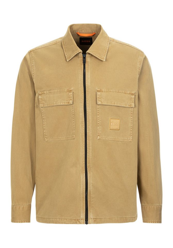 BOSS ORANGE Hemdjacke Lovel mit gestickten Markenlogo von BOSS ORANGE