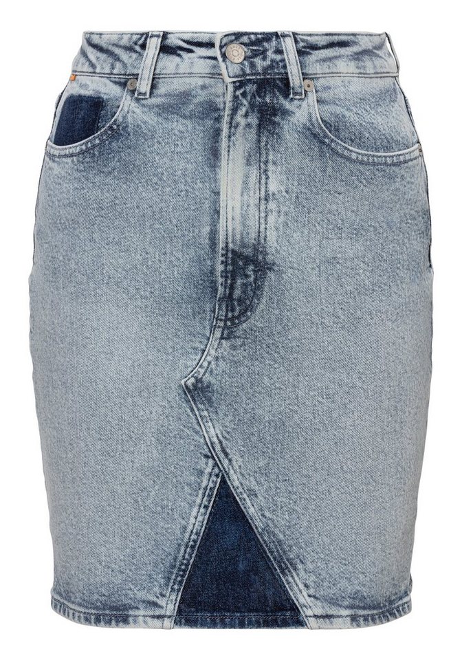 BOSS ORANGE Jeansrock C_DENIM SKIRT 2.0 Premium Damenmode mit BOSS-Badge von BOSS ORANGE
