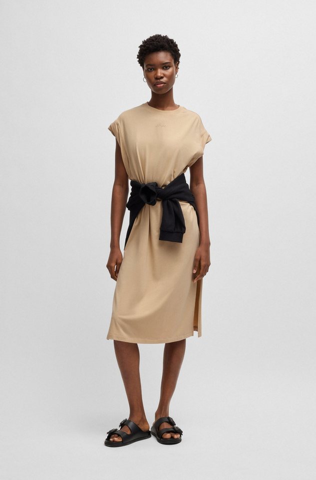 BOSS ORANGE Jerseykleid Edress Premium Damenmode mit Schlitzen, Logoschriftzug von BOSS ORANGE