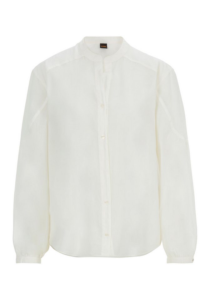 BOSS ORANGE Klassische Bluse Berday Premium Damenmode mit Ballonärmeln von BOSS ORANGE
