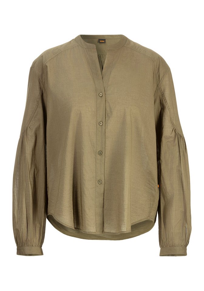 BOSS ORANGE Klassische Bluse Berday Premium Damenmode mit Ballonärmeln von BOSS ORANGE