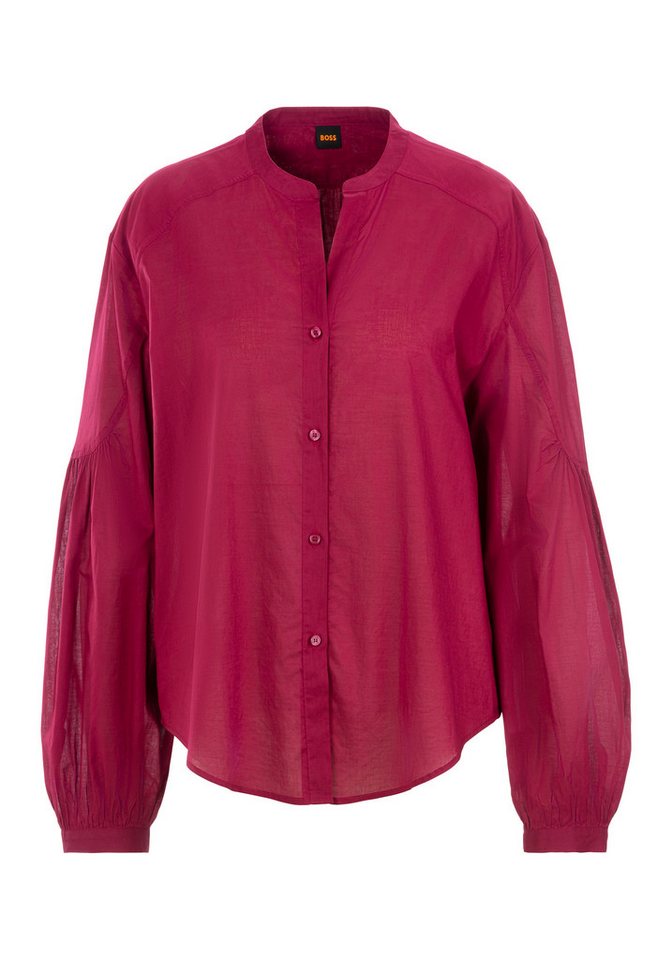 BOSS ORANGE Klassische Bluse Berday Premium Damenmode mit Ballonärmeln von BOSS ORANGE