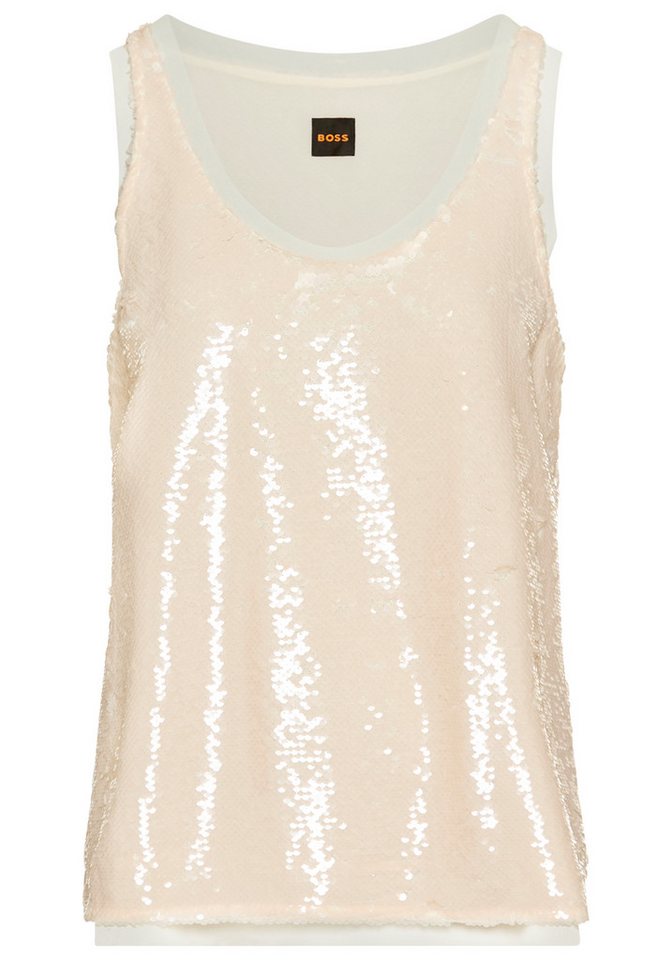 BOSS ORANGE Blusentop Illettes Premium Damenmode mit Pailetten von BOSS ORANGE
