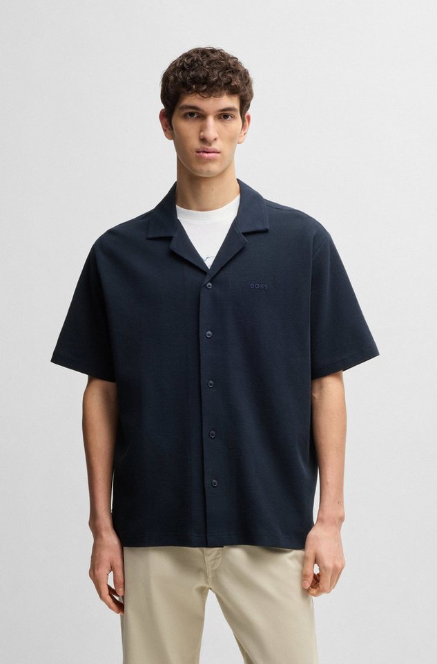 BOSS ORANGE Kurzarmshirt Pe mit Ton-in-Ton Logo von BOSS ORANGE