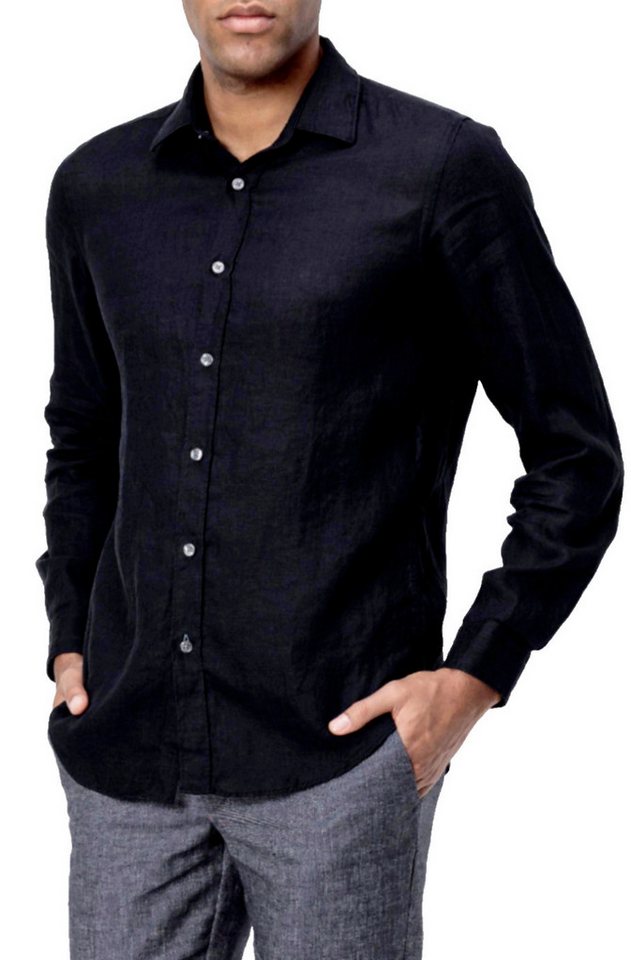 BOSS Leinenhemd Herren Hemd Lukas Pure Natural Regular Fit Aus reinem Leinen für saisonalen Komfort von BOSS
