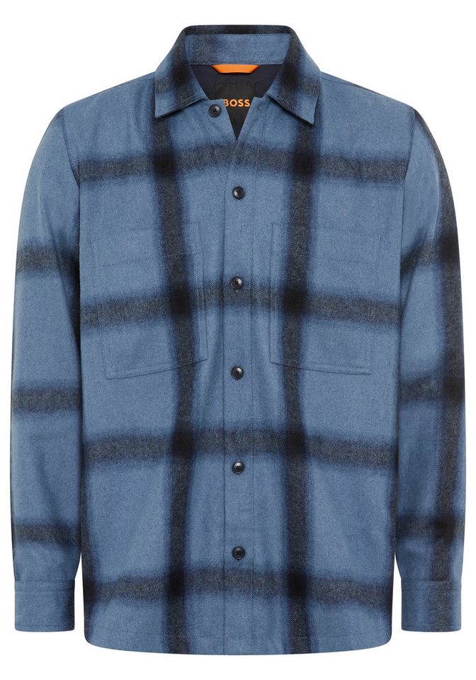 BOSS ORANGE Langarmhemd Locky melierte Wollmischung, Karo-Design, oversize fit BOSS ORANGE Langarmhemd Locky melierte Wollmischung, Karo-Design, oversize fit von BOSS ORANGE