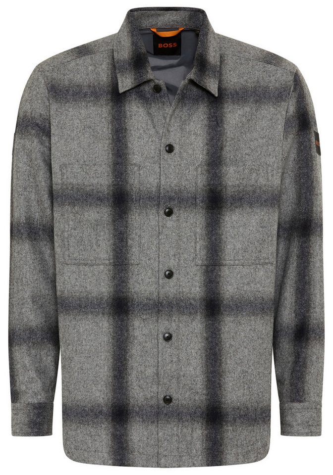 BOSS ORANGE Langarmhemd Locky melierte Wollmischung, Karo-Design, oversize fit BOSS ORANGE Langarmhemd Locky melierte Wollmischung, Karo-Design, oversize fit von BOSS ORANGE