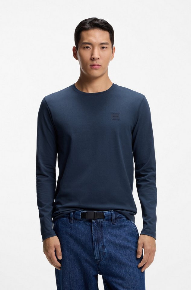 BOSS ORANGE Langarmshirt Tacks mit Markenlogo auf der Brust von BOSS ORANGE