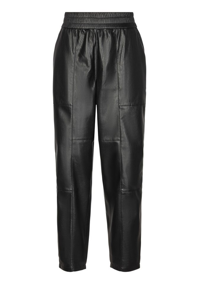 BOSS ORANGE Lederimitathose Taiya2 Premium Damenmode mit elastischem Taillenbund von BOSS ORANGE