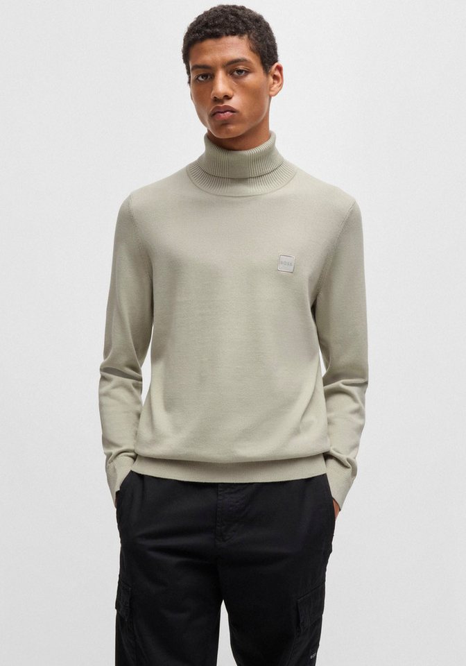 BOSS ORANGE Strickpullover Akiro_S mit kleinem Stehkragen von BOSS ORANGE
