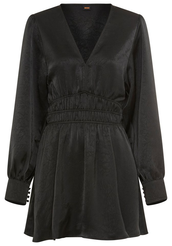 BOSS ORANGE Satinkleid Deply Premium Damenmode in Crinkle-Optik, Midi-Länge von BOSS ORANGE