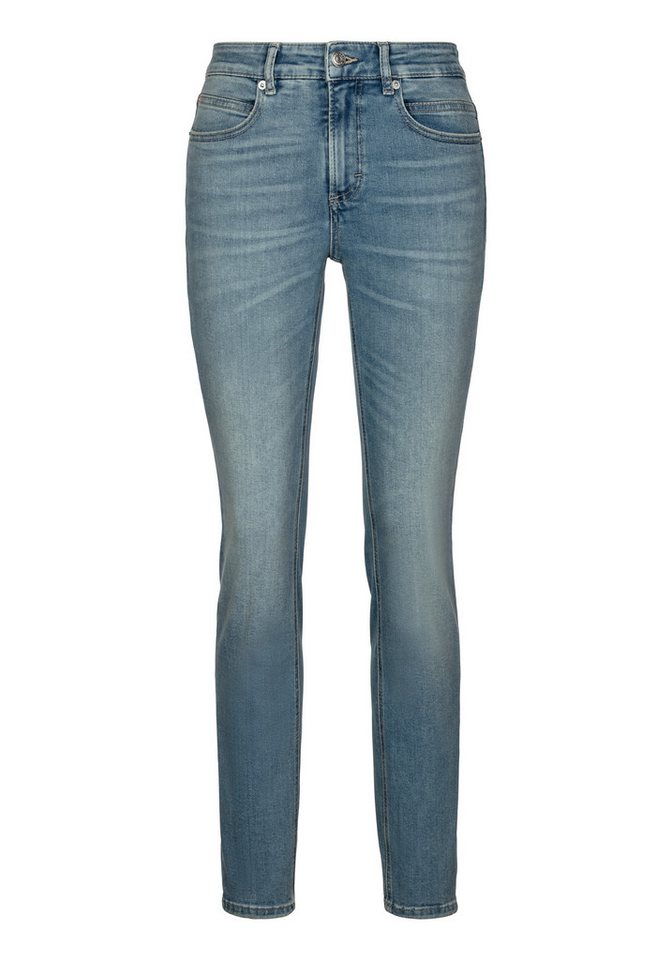 BOSS ORANGE Skinny-fit-Jeans Jackie Mid Rise, Mid Waist Premium Damenmode (BOSS ORANGE DENIM) im Vintage Look, BOSS Logo von BOSS ORANGE