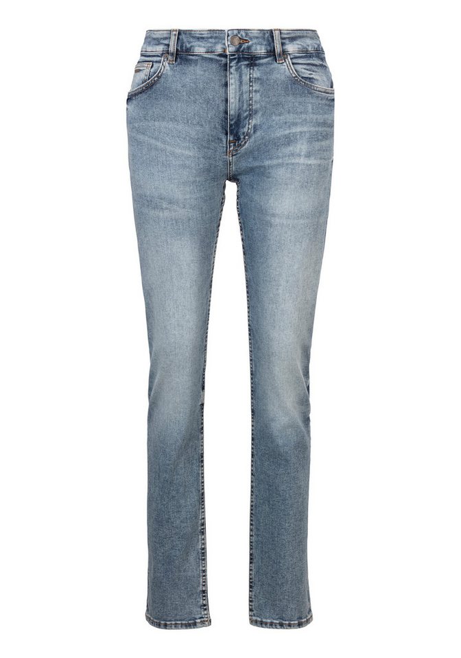 BOSS ORANGE Slim-fit-Jeans Delaware mit Leder-Badge von BOSS ORANGE