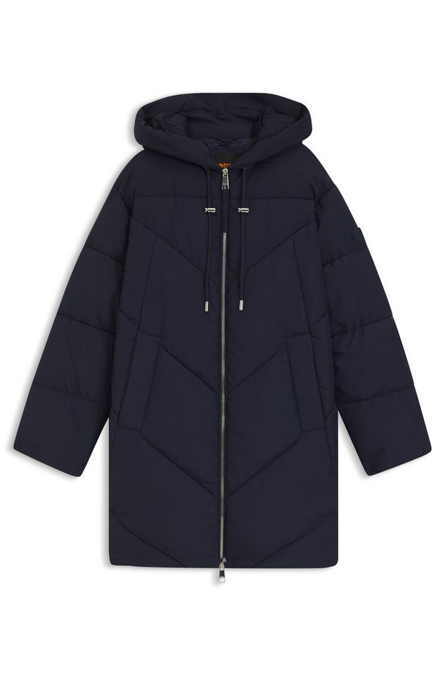 BOSS ORANGE Steppmantel Piapolly Premium Damenmode mit Kapuze, Chevron-Steppung von BOSS ORANGE