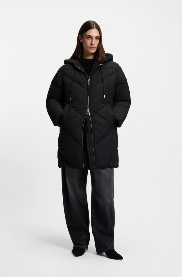 BOSS ORANGE Steppmantel Piapolly Premium Damenmode mit Kapuze, Chevron-Steppung von BOSS ORANGE