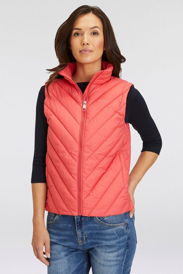 BOSS ORANGE Steppweste Marlene High Rise, High Waist Premium Damenmode mit dezentem Logo auf der Brust von BOSS ORANGE