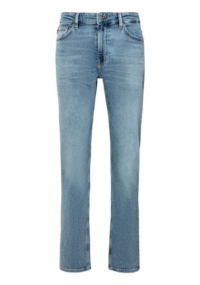 BOSS ORANGE Straight-Jeans Delaware mit Leder-Badge von BOSS ORANGE