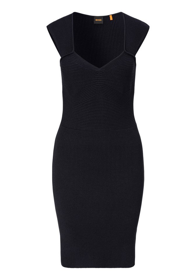 BOSS ORANGE Strickkleid Foberts Premium Damenmode in Rippoptik von BOSS ORANGE