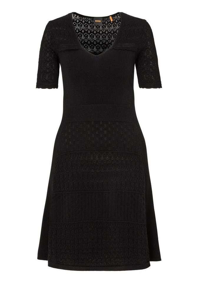 BOSS ORANGE Strickkleid Fuart Premium Damenmode mit BOSS Logo-Charm BOSS ORANGE Strickkleid Fuart Premium Damenmode mit BOSS Logo-Charm von BOSS ORANGE