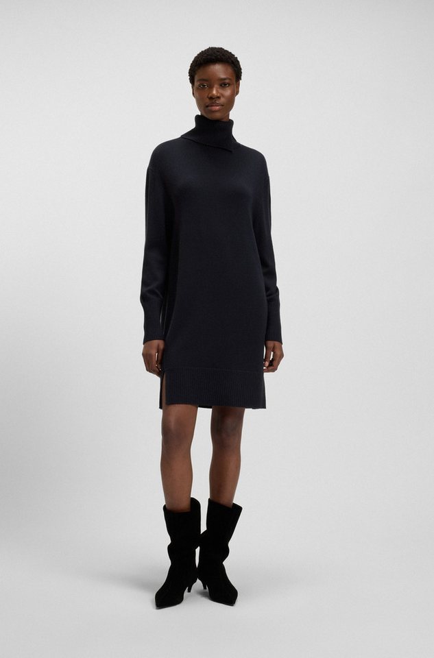 BOSS ORANGE Strickkleid Feringatessa Premium Damenmode Relaxed Fit, mit Schlitzdetails, Turtle Neck von BOSS ORANGE