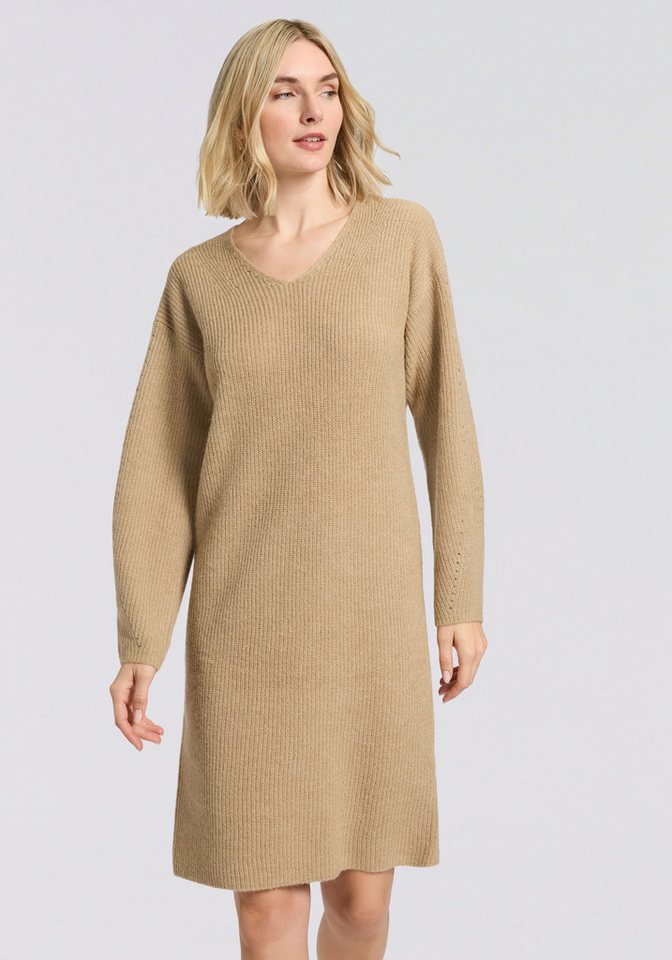 BOSS ORANGE Strickkleid Fusil Premium Damenmode mit V-Ausschnitt & Ajourdetails von BOSS ORANGE