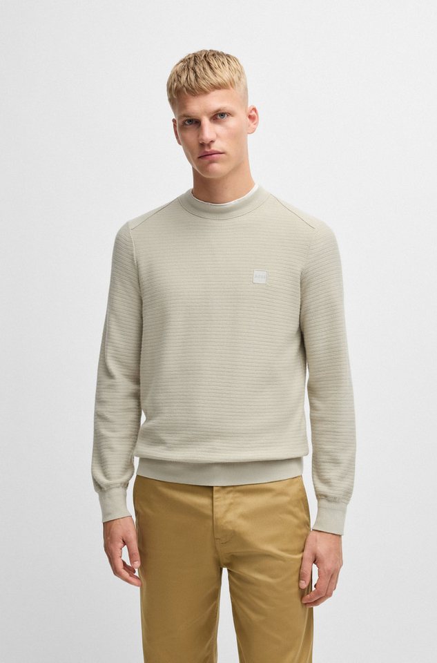 BOSS ORANGE Strickpullover Anion_S mit BOSS-Badge BOSS ORANGE Strickpullover Anion_S mit BOSS-Badge von BOSS ORANGE