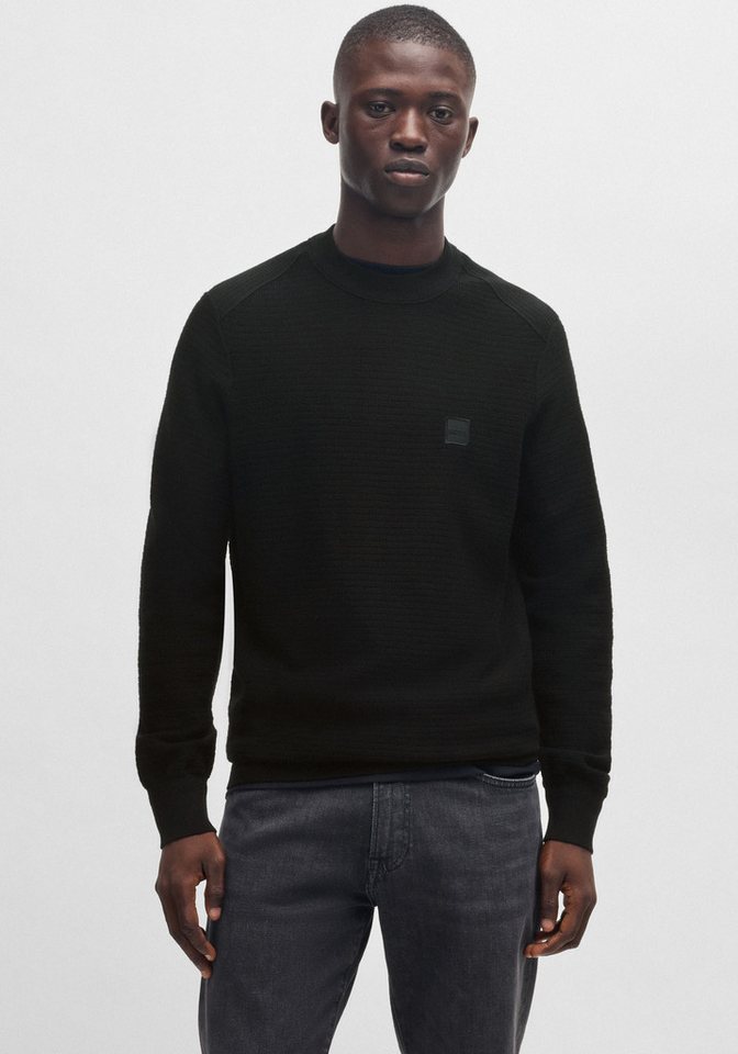 BOSS ORANGE Strickpullover Anion_S mit BOSS-Badge von BOSS ORANGE