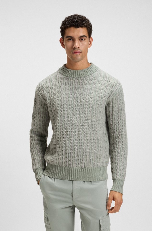 BOSS ORANGE Strickpullover Avac mit gesticktem BOSS Logo von BOSS ORANGE