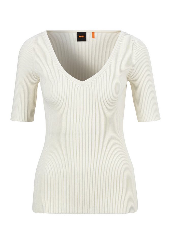 BOSS ORANGE Strickpullover C_Faradisco mit BOSS Metallcharm von BOSS ORANGE