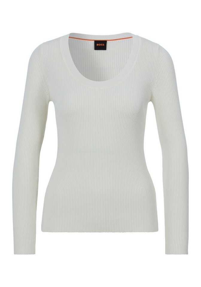 BOSS ORANGE Strickpullover C_Faradiso mit tiefem Ausschnitt von BOSS ORANGE